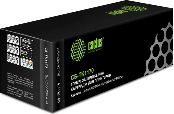 Картридж Cactus CS-TK1170 black ((7200стр.) для Kyocera Ecosys M2040dn/ M2540dn/M2640idw) (CS-TK1170)