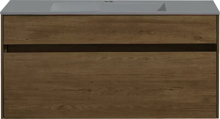 Тумба с раковиной Vincea с Chiara 100х43 T.Oak, раковина серая (VMC-2C100TO, VCB-13100G)