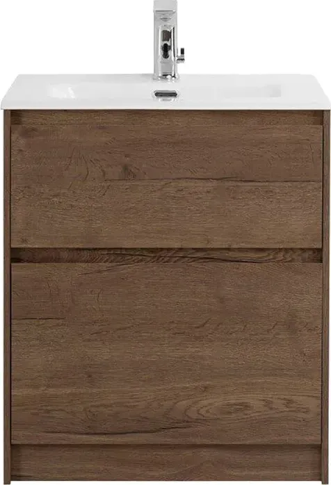 Тумба с раковиной BELBANGO с Kraft-39 70х39 Rovere Tabacco (KRAFT39-700/390-2C-PIA-RT, BB700/390ETL) с BelBagno