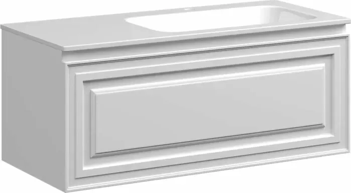 Тумба с раковиной Sancos с Very 100х45 правая, Bianco (VR100RW, CN7015)