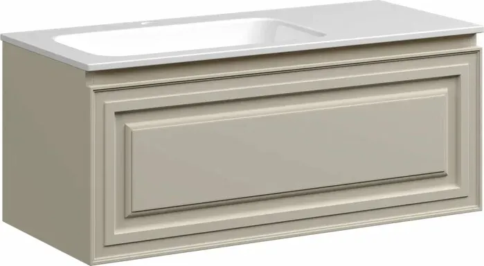 Тумба с раковиной Sancos с Very 100х45 левая, Beige Soft (VR100LCE, CN7014)
