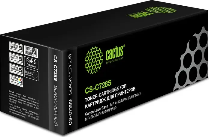 Картридж Cactus CS-C728S black ((2100стр.) для Canon i-Sensys MF4410/4430/4450/4550D) (CS-C728S)