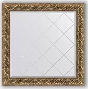 Зеркало Evoform с гравировкой Exclusive-G 86x86 см, в багетной раме - фреска 84 мм (BY 4313)