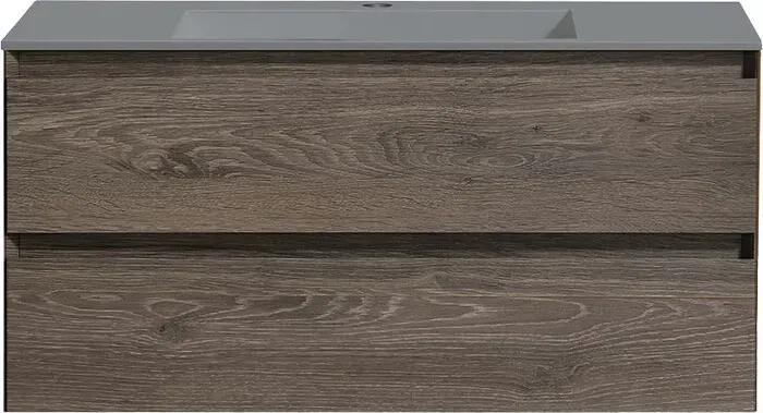 Тумба с раковиной Vincea с Luka 100х47 R.Oak, раковина серая (VMC-2L100RO, VCB-13100G)