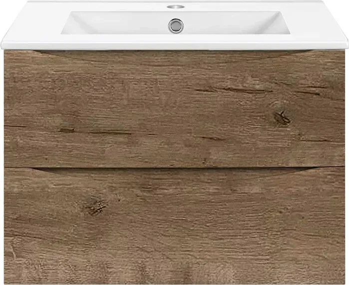 Тумба с раковиной Vincea с Mia Slim 60х39 V.Oak (VMC-2MC600S1VO, VBS-13960S1)