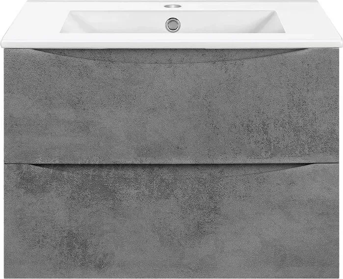Тумба с раковиной Vincea с Mia Slim 60х39 Beton (VMC-2MC600S1BT, VBS-13960S1)
