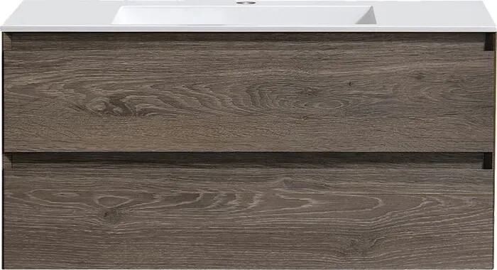 Тумба с раковиной Vincea с Luka 100х47 R.Oak, раковина белая (VMC-2L100RO, VCB-13100W)