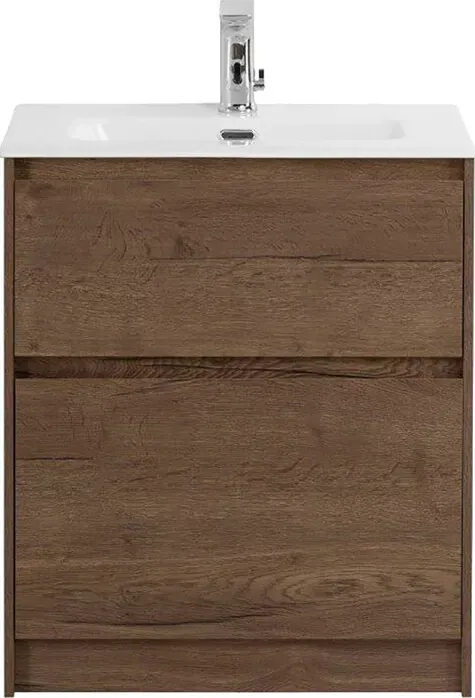Тумба с раковиной BELBANGO с Kraft 60х46 Rovere Tabacco (KRAFT-600-2C-PIA-RT, BB600ETL) с BelBagno