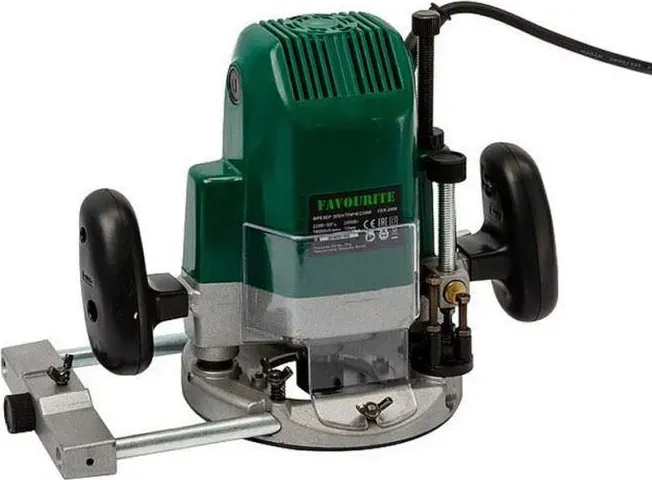 Фрезер FAVOURITE FER 2400E, 2400 Вт, цанга 12 мм, 10000-23000 об/мин, регулировка оборотов двуручный сетевой 12