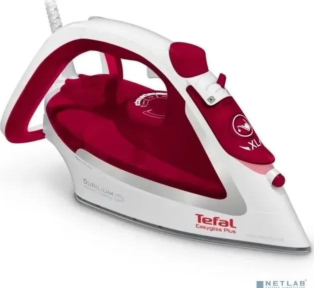 Утюг TEFAL FV5717E0 , 2500Вт, 195г, белый/бордовый