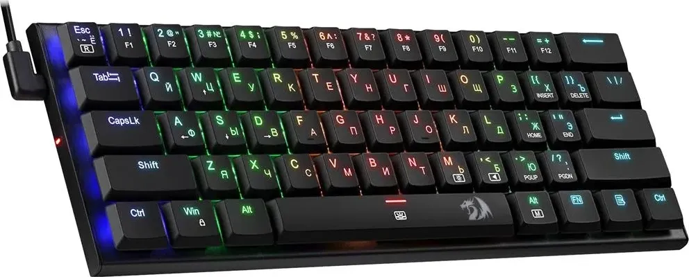 Клавиатура REDRAGON (70619) Anivia RGB, тихая, 61 клавиш