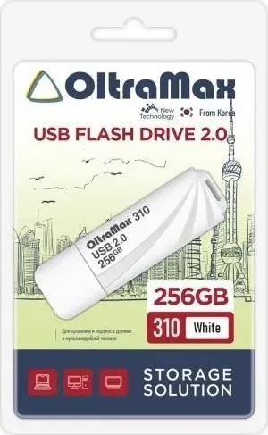 Флеш-накопитель OLTRAMAX 256GB 310 White 2.0 [OM-256GB-310-White] USB флэш-накопитель