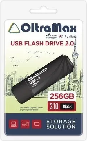 Флеш-накопитель OLTRAMAX 256GB 310 Black 2.0 [OM-256GB-310-Black] USB флэш-накопитель