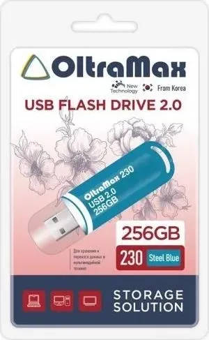 Флеш-накопитель OLTRAMAX 256GB 230 Steel Blue 2.0 [OM-256GB-230-Steel Blue] USB флэш-накопитель [OM-256GB-230- ]