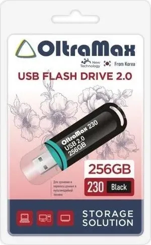 Флеш-накопитель OLTRAMAX 256GB 230 Black 2.0 [OM-256GB-230-Black] USB флэш-накопитель