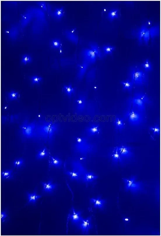 Гирлянда NEON-NIGHT (235-033) Светодиодный Дождь 1, 5х1, 5м синий Электрогирлянды 1,