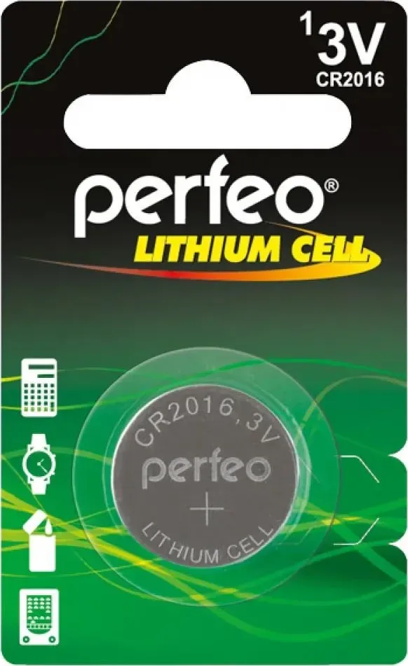 Батарейки PERFEO CR2016-1BL LITHIUM (5)