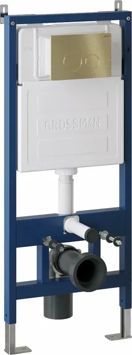 Инсталляция для унитаза Grossman 900.K31.01.000 с клавишей Style золото сатиновая