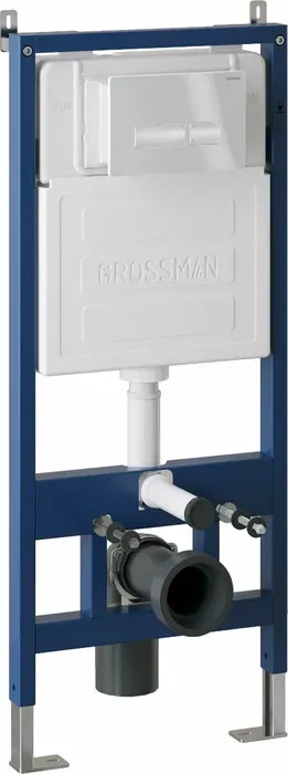Инсталляция для унитаза Grossman 900.K31.01.000 с клавишей Pragma белая глянцевая