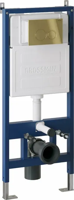 Инсталляция для унитаза Grossman 900.K31.01.000 с клавишей Galaxy золото глянцевая