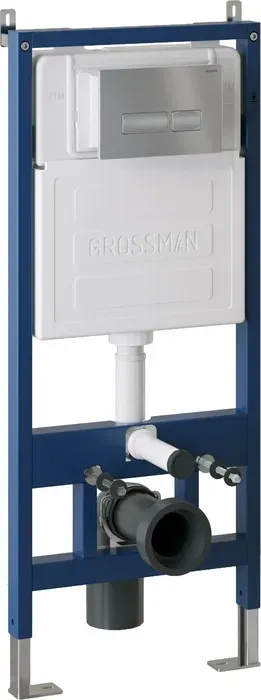 Инсталляция для унитаза Grossman 900.K31.01.000 с клавишей Pragma хром матовая