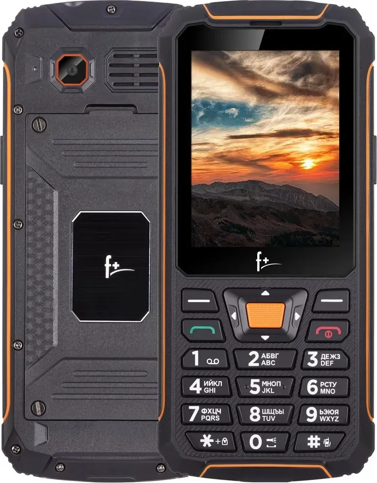 Смартфон F+ R280C Black/Orange Телефон мобильный