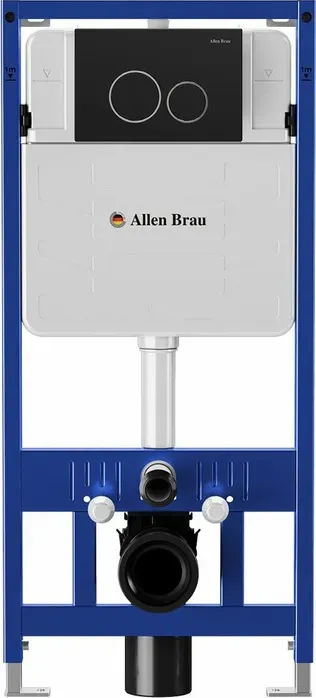 Инсталляция для унитаза Allen Brau Pneumatic с клавишей Priority черный матовый (9.11100.20, 9.20001.31)