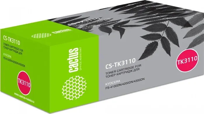 Картридж Cactus CS-TK3110 TK-3110 черный (15500стр.) для Kyocera Ecosys FS-4100DN/4200DN/43