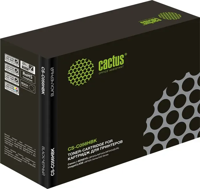 Картридж Cactus CS-C056HBK (056 H/3008C002), черный, 21000 страниц, для Canon imageCLASS LBP320 Series/540 Series