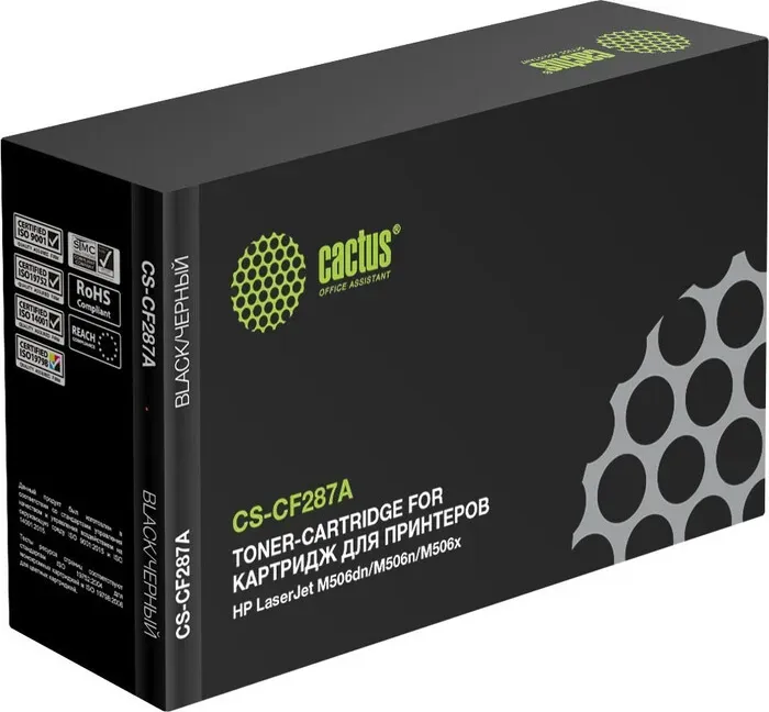 Картридж Cactus CS-CF287A black ((9000стр.) для HP LaserJet M506dn/M506n/M506x) (CS-CF287A)