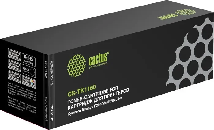 Картридж Cactus CS-TK1160 black ((7200стр.) для Kyocera Ecosys P2040dn/P2040dw) (CS-TK1160)