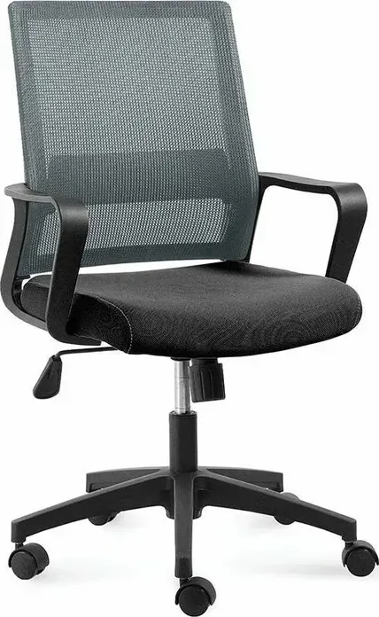Кресло офисное НОРДEN Бит LB 815B-AF03-T09 черный пластик / темно серая сетка / черная ткань NORDEN LB / /