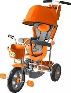 Трехколесный велосипед GALAXY Л001 Лучик с капюшоном оранжевый