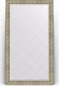 Зеркало Evoform с Exclusive-G Floor 115x205 см, в багетной раме - барокко серебро 106 мм (BY 6374)