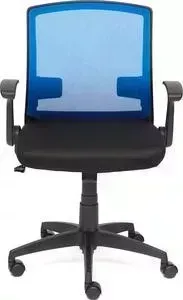Кресло офисное TetChair SCOUT ткань черный/синий