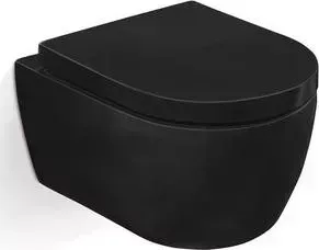 Унитаз подвесной SSWW 48,5 см, с микролифтом, черный (NC4411 Black)