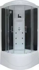 Душевая кабина Royal Bath 90х90х217 стекло черное/прозрачное (RB90BK3-BT)
