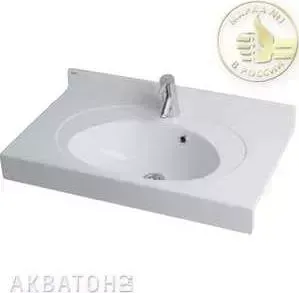 Раковина мебельная АКВАТОН Отель 3/800 белая с навесами (1A70063NOT010)