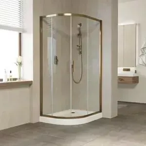Душевой уголок Vegas Glass ZS-F 90*80 05 01 профиль бронза, стекло прозрачное