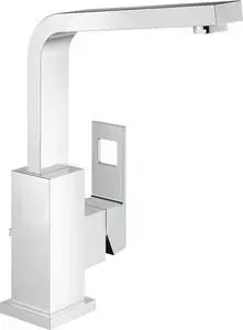 Смеситель для раковины Grohe Eurocube поворотный излив с донным клапаном (23135000)