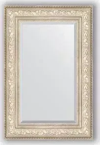 Зеркало Evoform с фацетом в багетной раме Exclusive 60x90 см, виньетка серебро 109 мм (BY 3426)