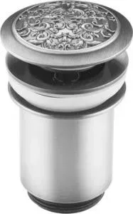 Донный клапан ZorG Antic для раковины матовое серебро (AZR 2 SL)