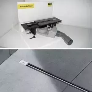 Душевой лоток Viega Advantix Vario 1200мм с матовой вставкой 686277+686284 (704353)