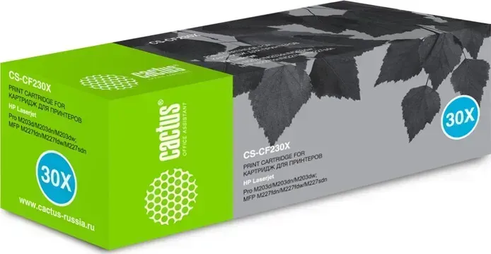 Картридж CACTUS черный (3500стр.) для HP LJ 203/227, шт (CS-CF230X)