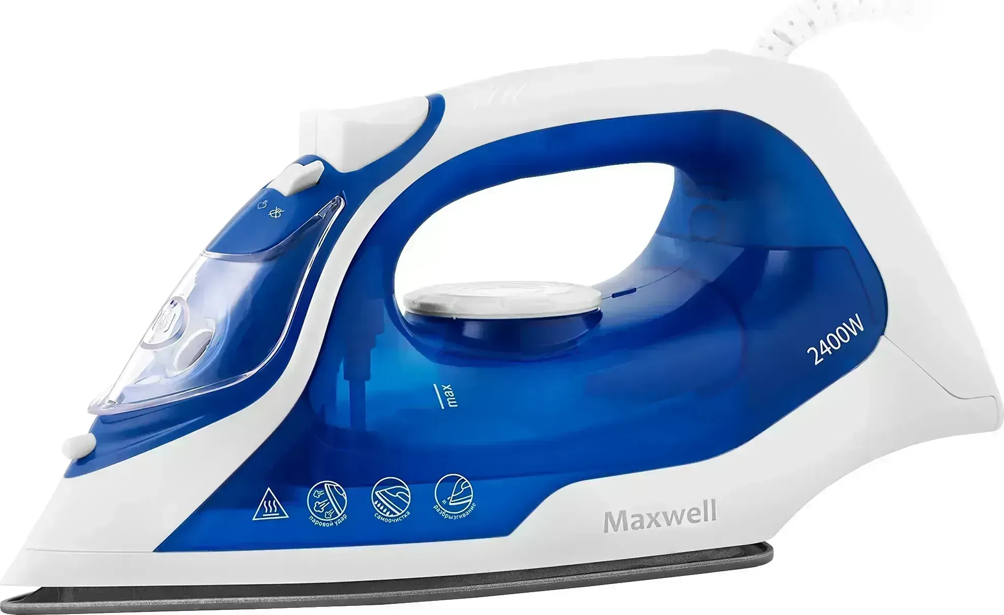 Утюг MAXWELL MW-3007 синий/белый