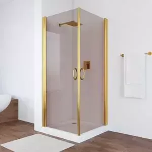 Душевой уголок Vegas Glass EA 80*90 09 05 профиль золото стекло бронза
