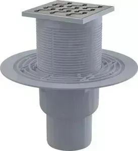Душевой трап AlcaPlast 105х105/50/75 подводка прямая, гидрозатвор мокрый (APV202)