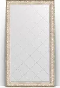 Зеркало Evoform с Exclusive-G Floor 115x205 см, в багетной раме - виньетка серебро 109 мм (BY 6376)
