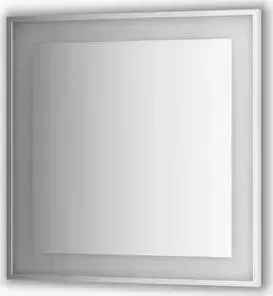 Зеркало Evoform в багетной раме Ledside со светильником 26,5 W 90x90 см (BY 2211)