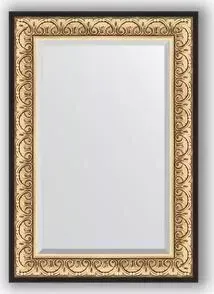 Зеркало Evoform с фацетом в багетной раме Exclusive 70x100 см, барокко золото 106 мм (BY 1281)